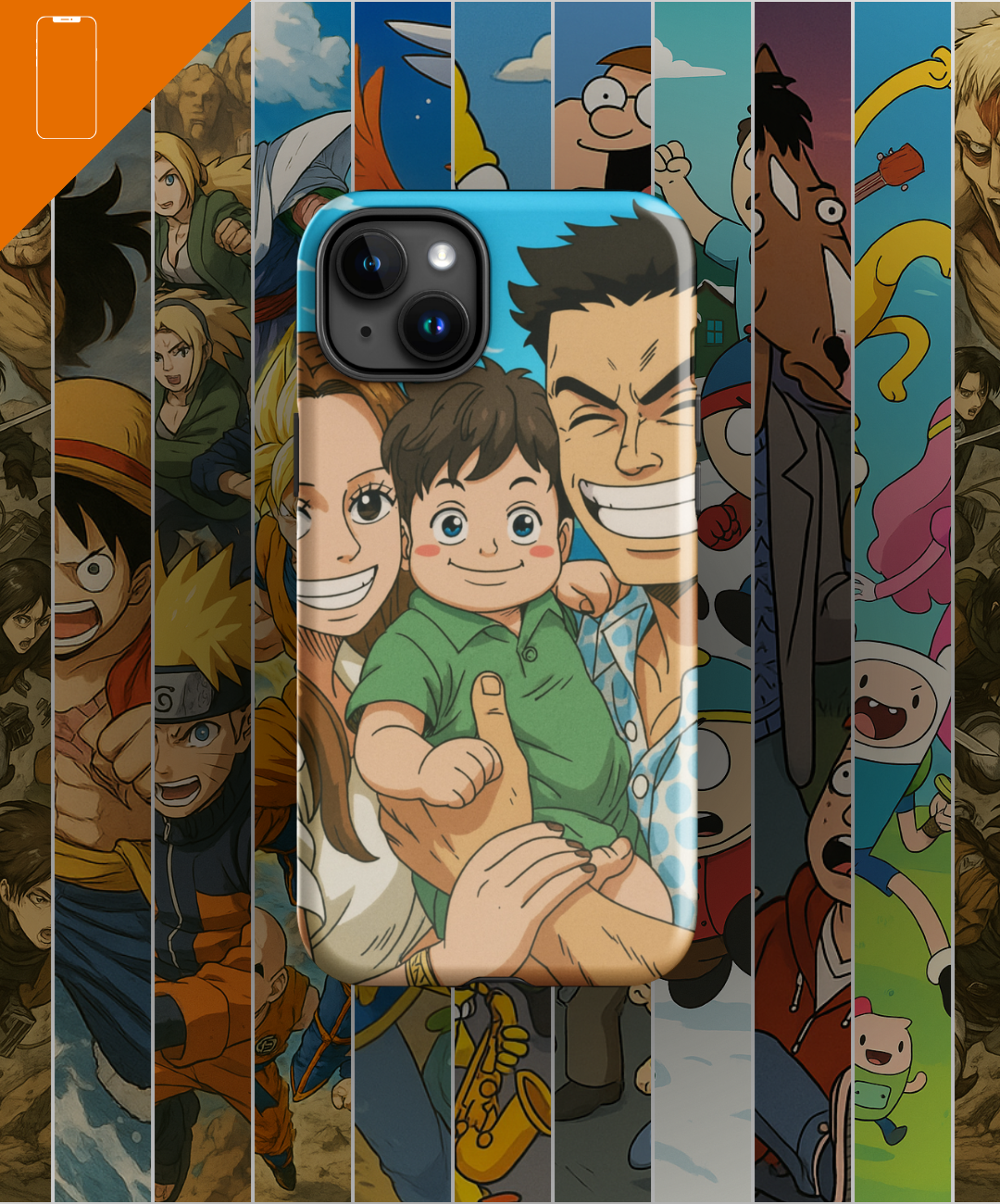 Portrait Cover iPhone 15/15 pro/ 15 pro max  - Inspired by Anime/Series