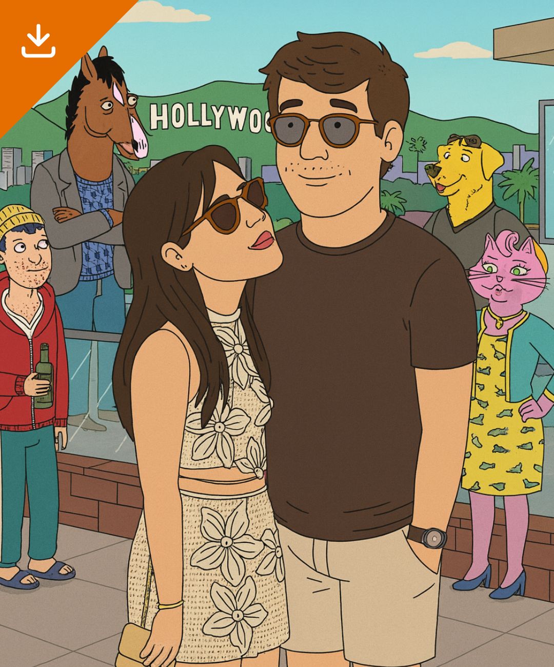 Portrait Digital - Inspired by BoJack Horseman