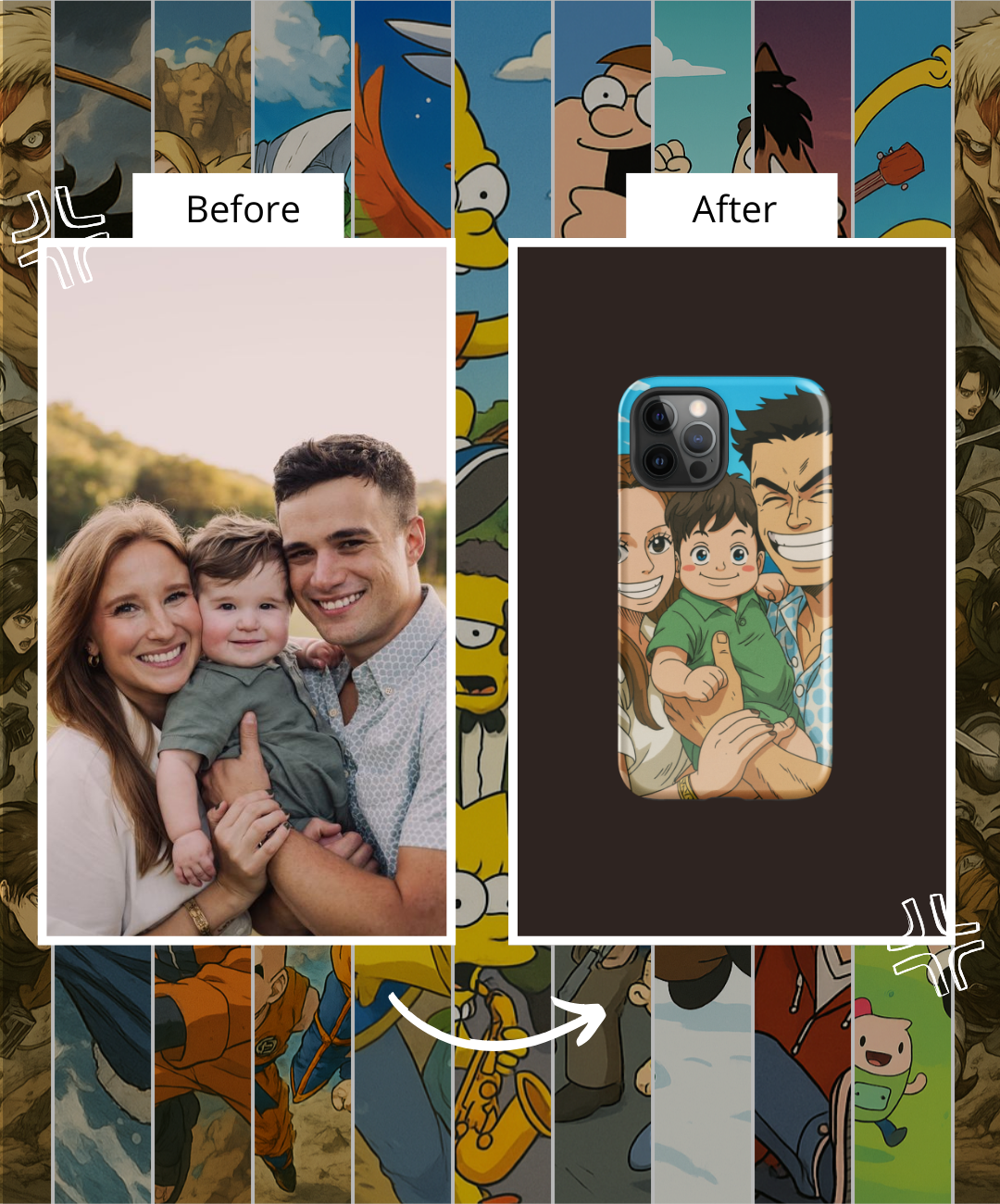 Portrait Cover iPhone 12/12 pro/12 pro max  - Inspired by Anime/Series